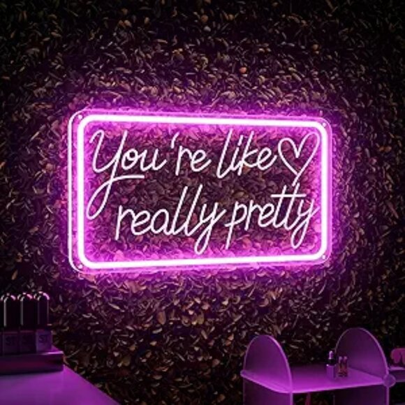 Pink neon sign wall decor LED light aesthetic room sign for teen girls bedroom - Picture 7 of 7